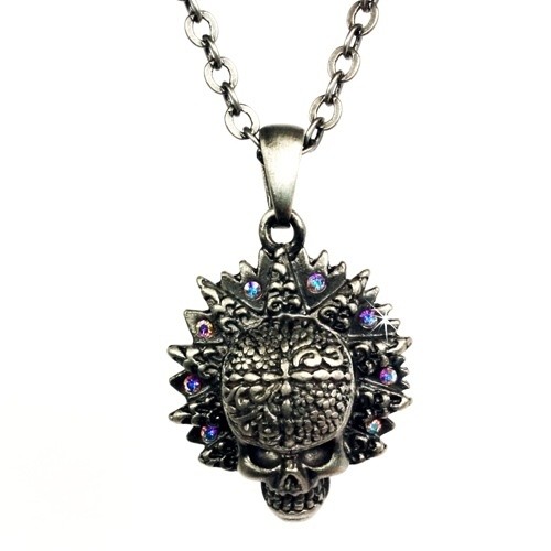 SilberDream Schmuck Anhnger Totenkopf Zirkonia mit Kette EK122