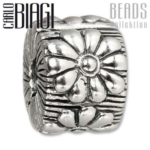 Carlo Biagi Bead Clip Blume Silber European Beads BSFC10