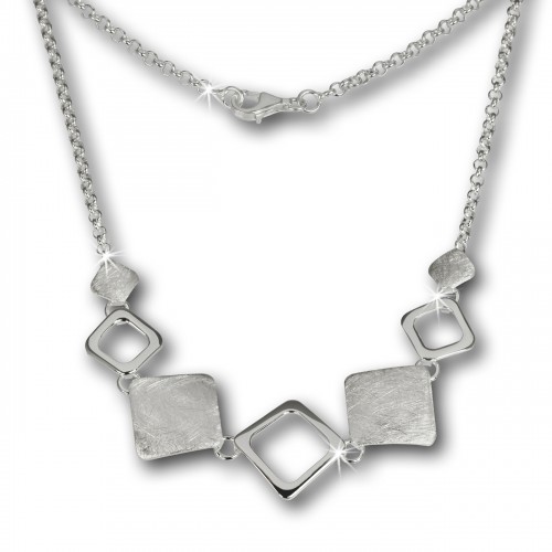 SilberDream Collier Karo 925 Sterling Silber 45cm Kette SDK409