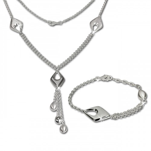 SilberDream Schmuck Set Drop Collier Armband 925 Silber SDS413