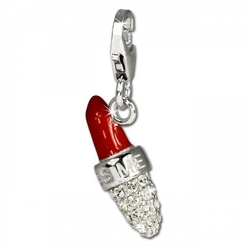 SilberDream Charm Lippenstift - KISS ME - 925er Armband Anhänger FC661