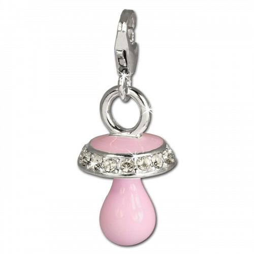 SilberDream Charm Nuckel Zirkonia 925er Armband Anhänger FC676