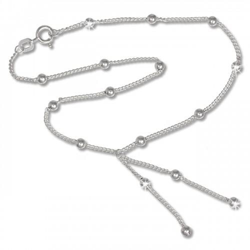SilberDream Fußkette Silber-Kugeln 25cm 925 Silber SDF013