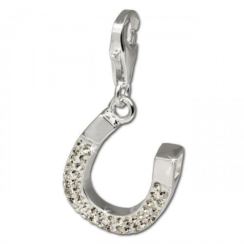 SilberDream Glitzer Charm Hufeisen Swarovski Elements 925 GSC214W
