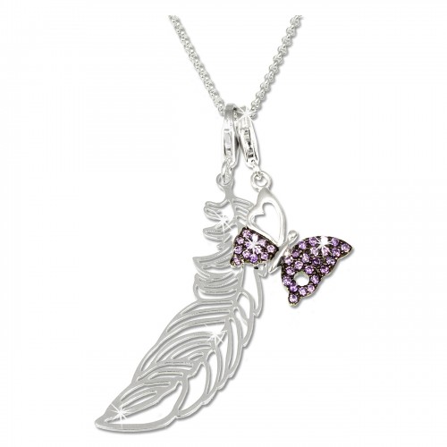 SilberDream Ketten Set Schmetterling Charm Anhänger 925er FCA313