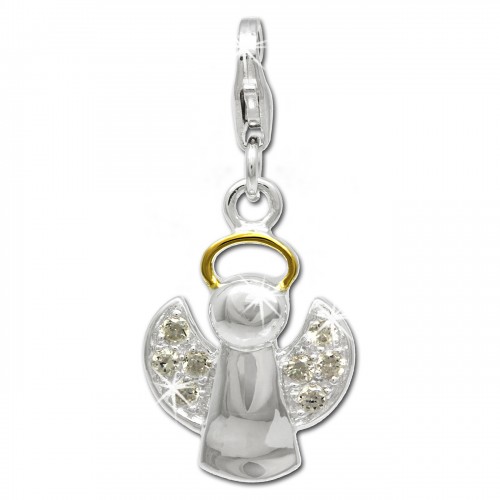 SilberDream Charm Engel vergoldet 925 Silber Armband Anhänger FC813Y