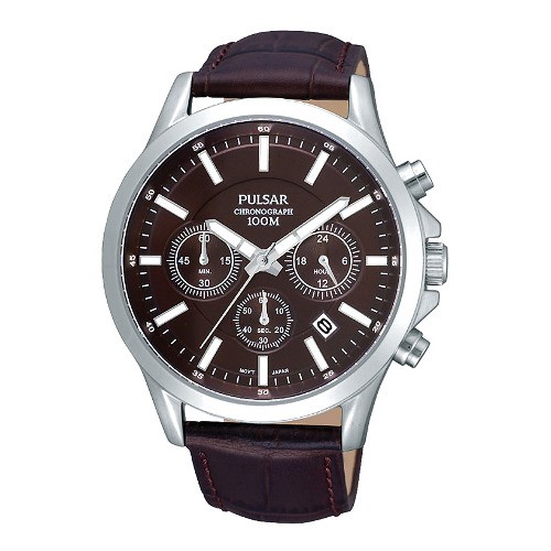 Pulsar Herrenuhr Chronograph braun Modern Uhren Kollektion UPT3067