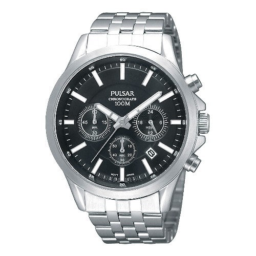 Pulsar Herrenuhr Chronograph schwarz Modern Uhren Kollektion UPT3045