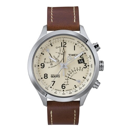 TIMEX Uhr braun-beige Herrenuhr TIMEX IQ Uhren Kollektion UT2N932