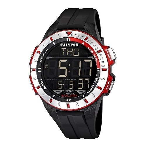 Calypso Herren Chronograph schwarz-rot XXL Uhren Kollektion UK56063 UK56063