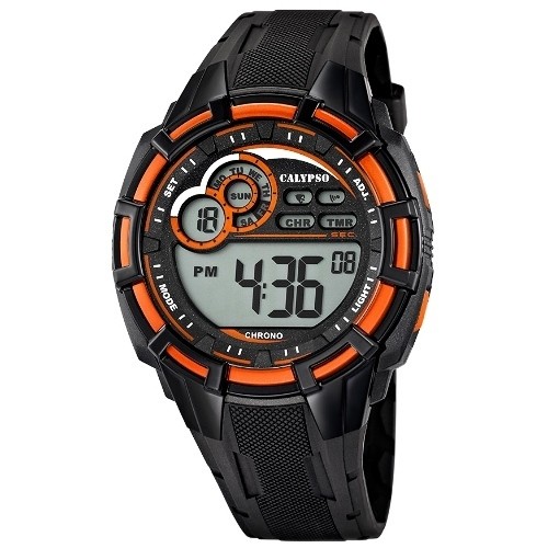 Calypso Herrenuhr Chronograph schwarz-orange Uhren Kollektion UK56255 UK56255