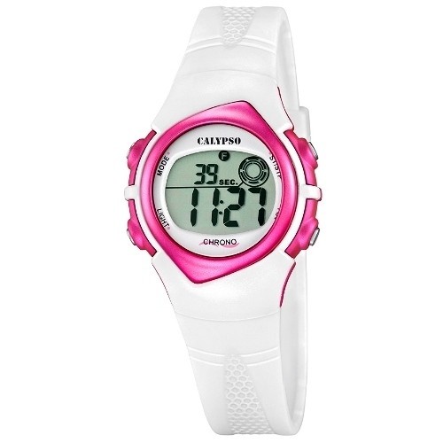 Calypso Damenuhr Chronograph wei-rosa Uhren Kollektion UK56302 UK56302