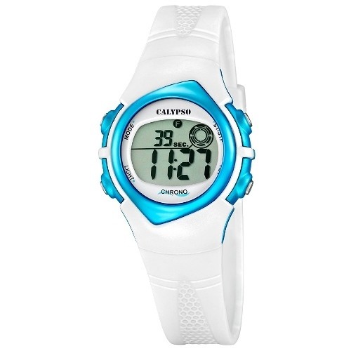 Calypso Damenuhr Chronograph wei-blau Uhren Kollektion UK56303 UK56303