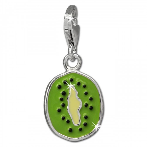 SilberDream Charm Kiwi grünbraun 925er Armband Anhänger FC832G