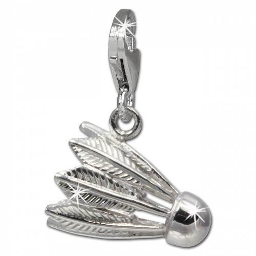 SilberDream Charm Federball 925er Silber Armband Anhänger FC720I