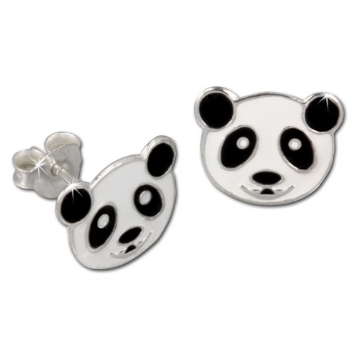 Kinder Ohrring Panda wei Silber Ohrstecker Kinderschmuck TW SDO8103W