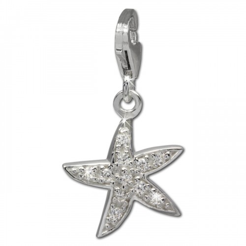 SilberDream Charm Seestern Zirkonia 925 Silber Armband Anhänger FC730W