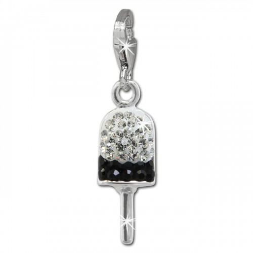 SilberDream Glitzer Charm Eis am Stiel Zirkonia Kristalle GSC547S