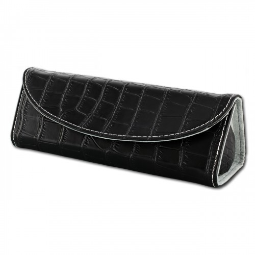 SilberDream Reiseschmuckbox Leder schwarz Schmuckbox dreieckig LB173S