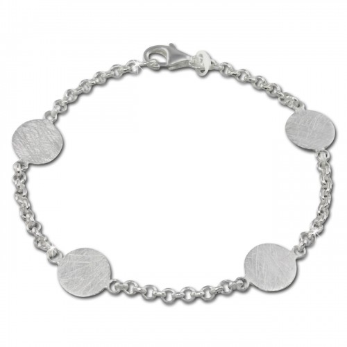 SilberDream Armband Plttchen 925 Sterling Silber 19cm SDA422