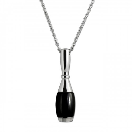Amello Halskette Keramik Kegel schwarz Damen Edelstahlschmuck ESKX15S