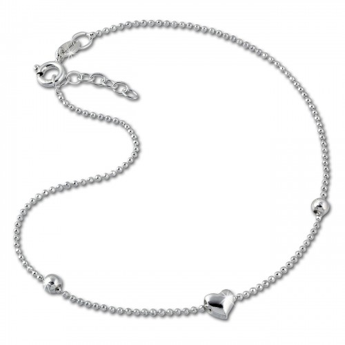 SilberDream Fußkette Herzchen 25cm 925 Sterling Silber SDF2045