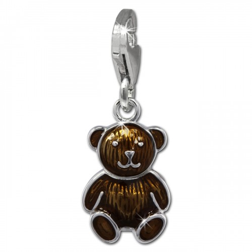 SilberDream Charm Teddybär braun 925er Silber Armband Anhänger FC855N