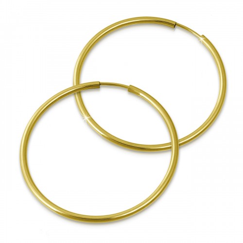 SilberDream Creole Simply 40mm Ohrring 333 Gelbgold Echtschmuck GDO0004Y