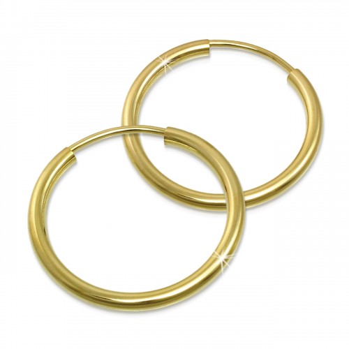 SilberDream Creole Simply 20mm Ohrring 333 Gelbgold Echtschmuck GDO0002Y