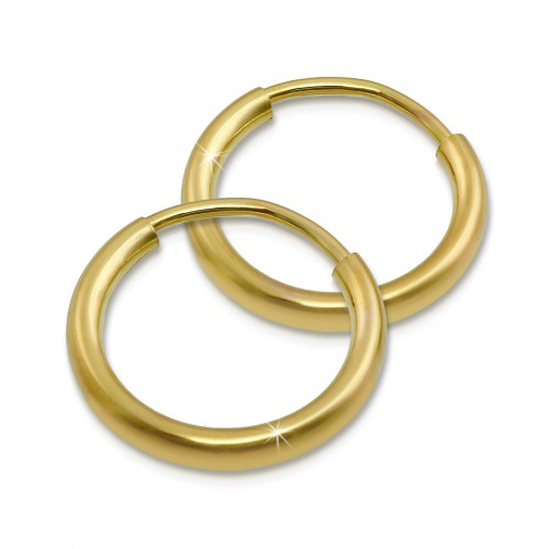 SilberDream Creole Simply 13mm Ohrring 333 Gelbgold Echtschmuck GDO00013Y