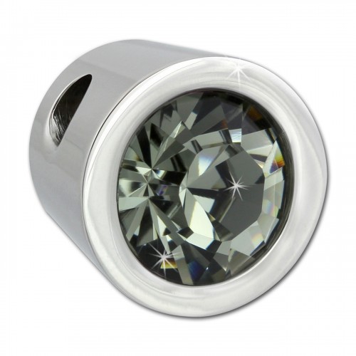Amello Kettenanhänger Edelstahl Swarovski Elements Zirkonia grau ESHS01K