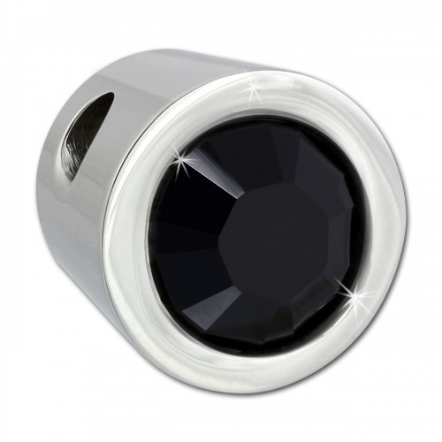 Amello Kettenanhänger Edelstahl Swarovski Elements Zirkonia schwarz ESHS01S