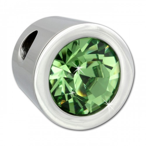Amello Kettenanhänger Edelstahl Swarovski Elements Zirkonia hellgrün ESHS01L