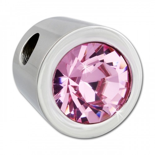 Amello Kettenanhänger Edelstahl Swarovski Elements Zirkonia rosa ESHS01A