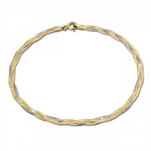 SilberDream Armband Geflochten 333 Gold Damen 19cm 8 Karat GDA0009T