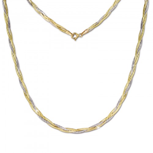 SilberDream Collier Kette Geflochten 333 Gold Damen 45cm 8 Karat GDK00045T
