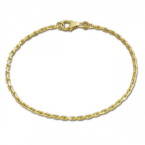 SilberDream Armband Anker diamantiert 333 Gold 18,5cm 8 Karat GDA0028Y