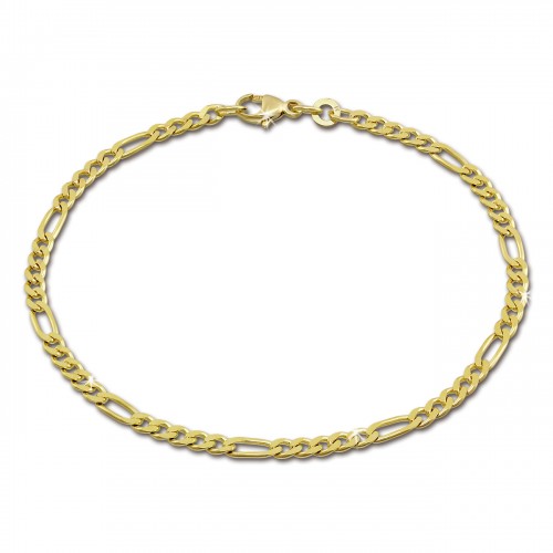 SilberDream Armband Figaro diamantiert 333 Gold 19cm 8 Karat GDA0059Y