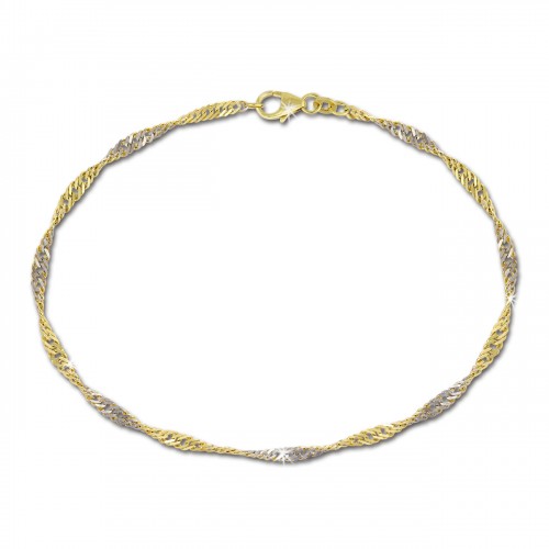 SilberDream Armband Singapur gedreht 333 Gold 19cm 8 Karat GDA0069Y