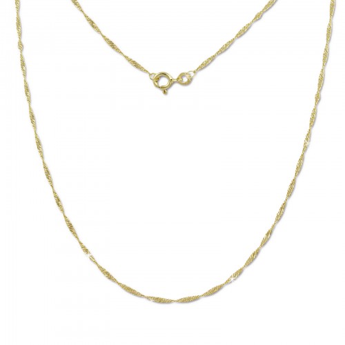 SilberDream Collier Kette Singapur 333 Gold Damen 45cm 8 Karat GDK00445Y