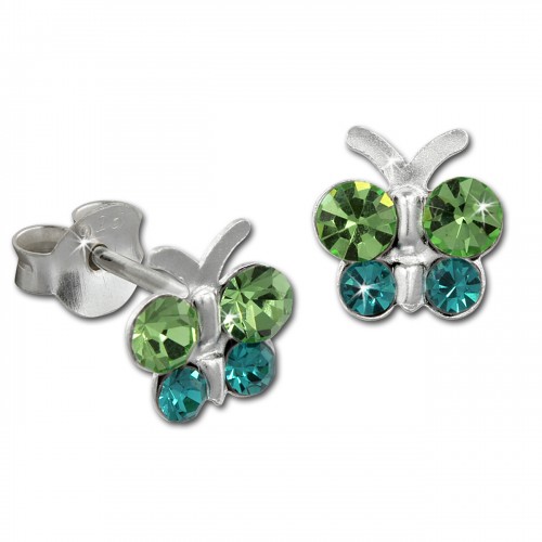 Kinder Ohrring Schmetterling grn Ohrstecker 925 Kinderschmuck TW SDO8014G