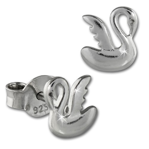 SilberDream Ohrstecker Schwan 925er Silber Kinder Ohrringe SDO403