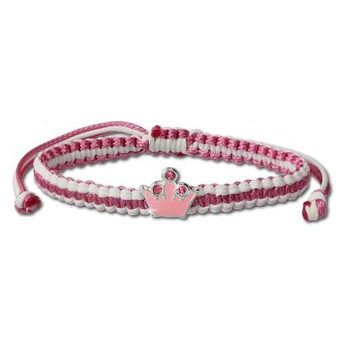 Kinder Armband pink Krone Kinderschmuck aus 925er Silber TW SDA8000P