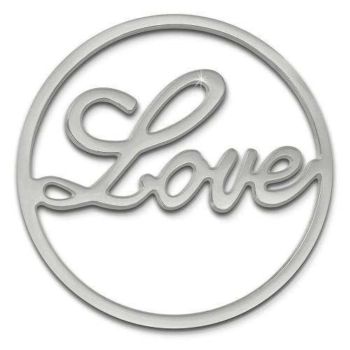 Amello Edelstahl Coin Love silber für Coinsfassung Edelstahlschmuck ESC501J