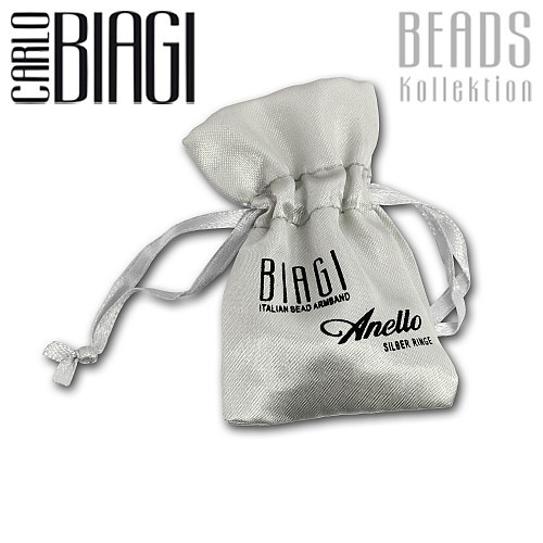 Carlo Biagi Schmuck Säckchen Satin 7x10 Aufdruck VE821