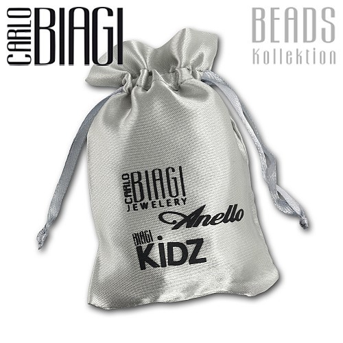 Carlo Biagi Schmuck Säckchen Satin 8x12cm Logo VE811