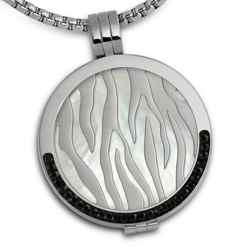 Coins-Anhänger-Set Edelstahl-Kettenanhänger mit Kette 80cm ESCS31W