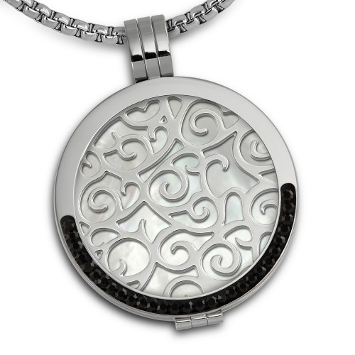 Coins-Anhänger-Set Edelstahl-Kettenanhänger mit Kette 80cm ESCS33W