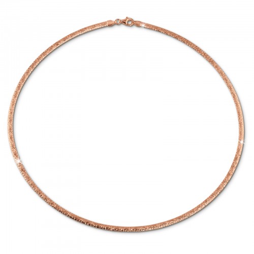 SilberDream Collier Kette Muster Rose vergoldet 925er Silber 42cm SDK22942E