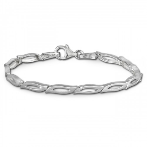 SilberDream Armband Bltenblatt mattglnzend 925 Sterling Silber 19cm SDA428